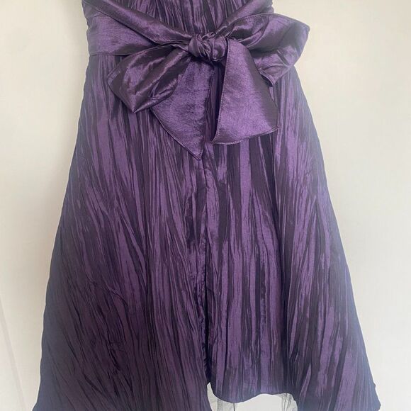Purple Sweetheart Neckline Wedding Guest Dress Size 8 - Picture 7 of 8